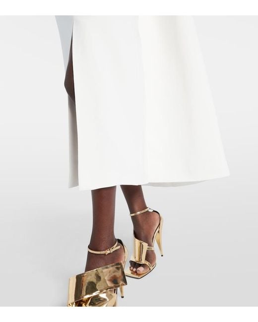 Givenchy White Caped Cocktail Dress