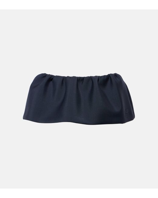 Miu Miu Blue Mohair-blend Miniskirt