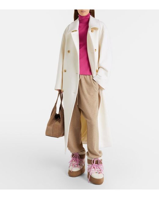 Moon Boot Pink Snow Boots 'X Gir Icon Low Suede Beads'