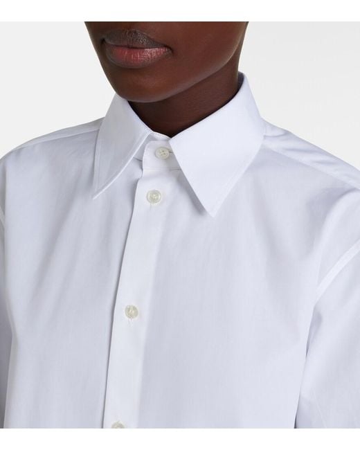 Saint Laurent White Cotton Poplin Shirt