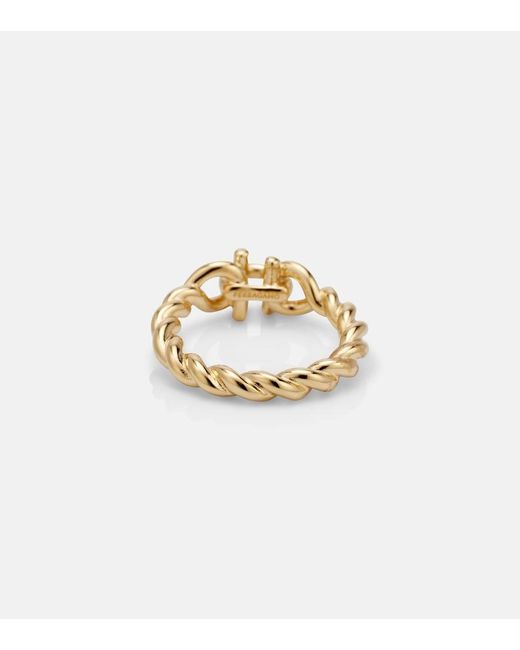 Ferragamo White Vergoldeter Ring