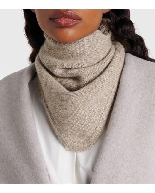The Row Natural Mentas Cashmere Scarf