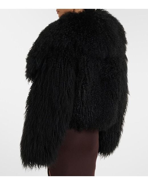 The Attico Black Shearling Jacket