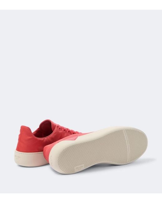 Prada Red Court Re-Nylon Sneakers for men