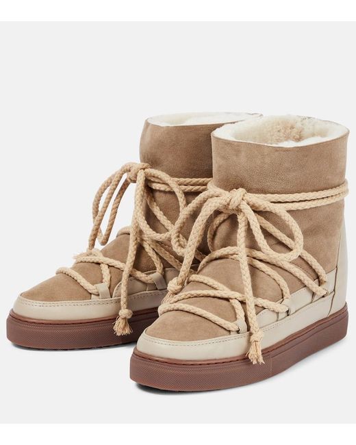 Inuikii Natural Classic Wedge Leather Ankle Boots
