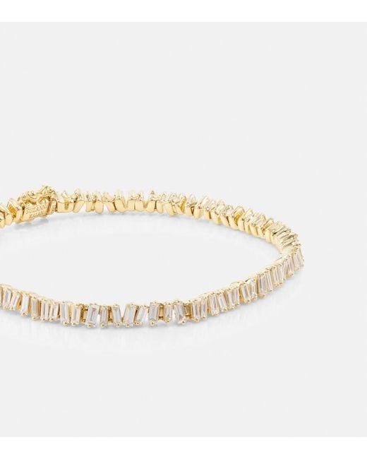 Suzanne Kalan Metallic 18kt Gold Bracelet With Diamonds