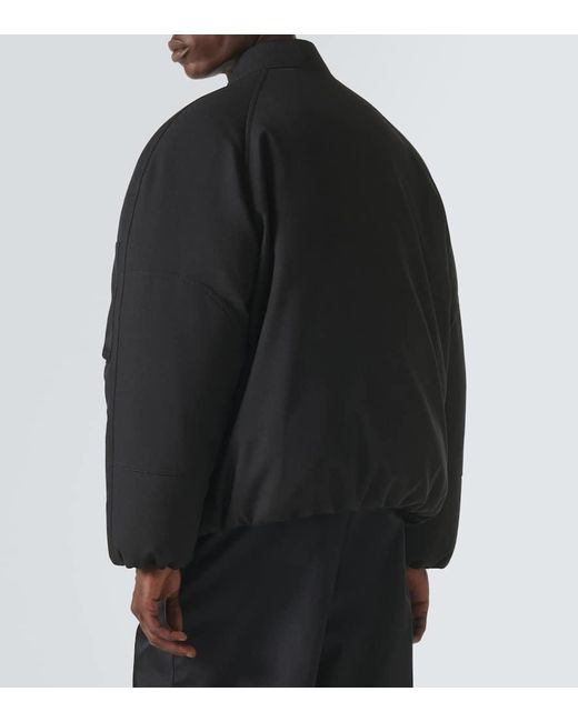 Jil Sander Oversize-Daunenjacke Aus Gabardine in Black für Herren