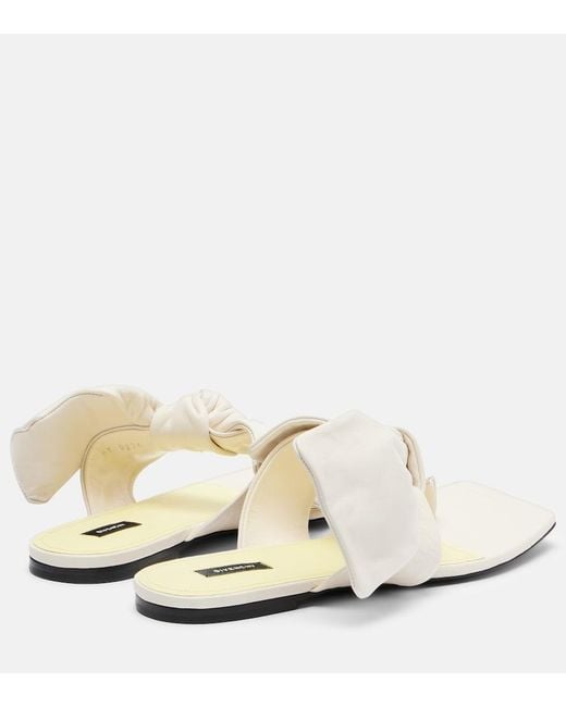 Givenchy White Boudoir Bow Leather Sandals