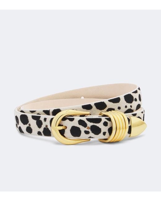 DEHANCHE Metallic Hollyhock Calf Hair Belt