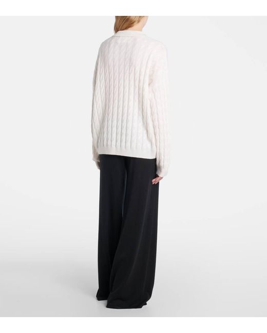 Pull Polo Magnolie En Cachemire Lisa Yang en coloris White