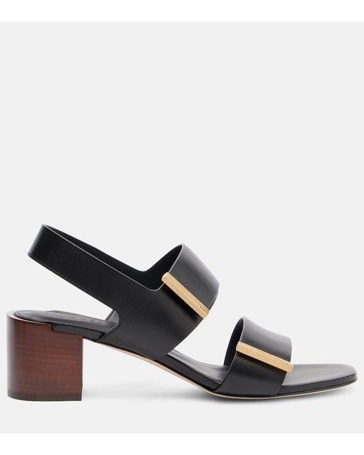 Tod's Black Leather Sandals