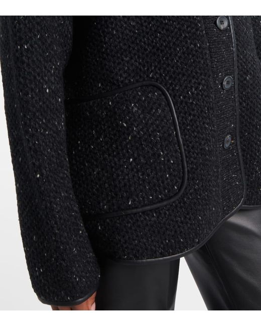 Altuzarra Black Medrano Knitted Wool-Blend Jacket