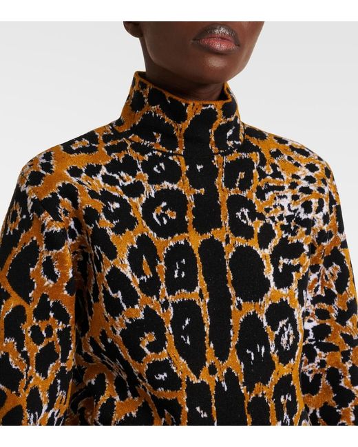Alaïa Black Leopard Jacquard Sweater