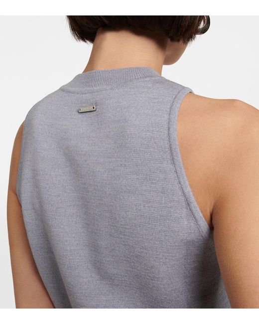 J.W. Anderson Blue Embellished Wool Top