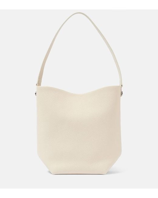 The Row White Tote Bag N/S Park Medium Aus Leder