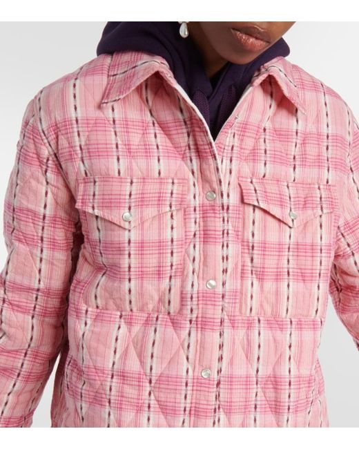 Isabel Marant Pink Mysen Cotton Shirt Jacket