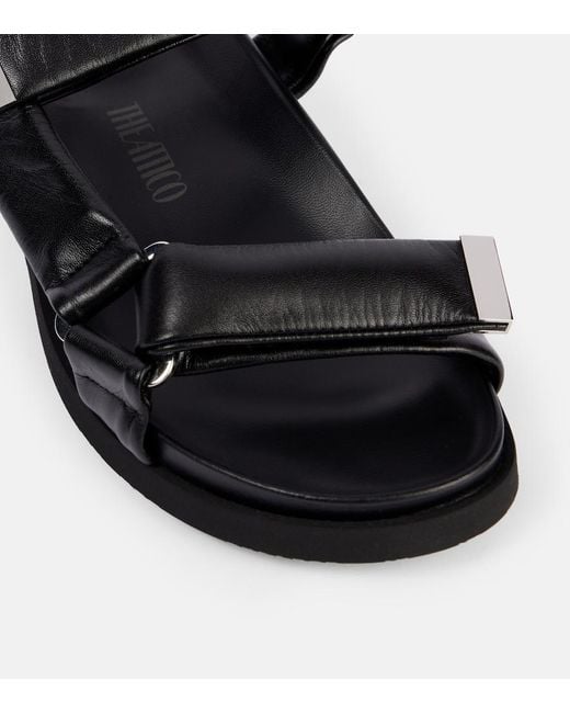 The Attico Black Salinas Leather Sandals