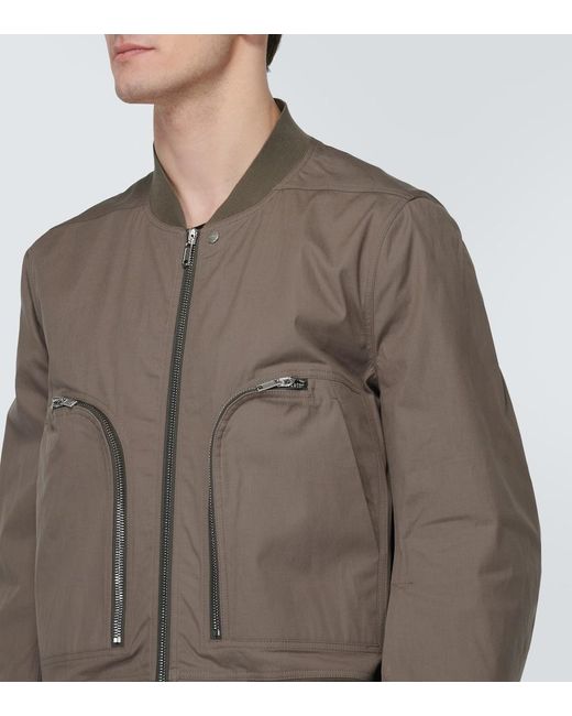 Rick Owens Brown Bauhaus Flight Bomber Jacket for men
