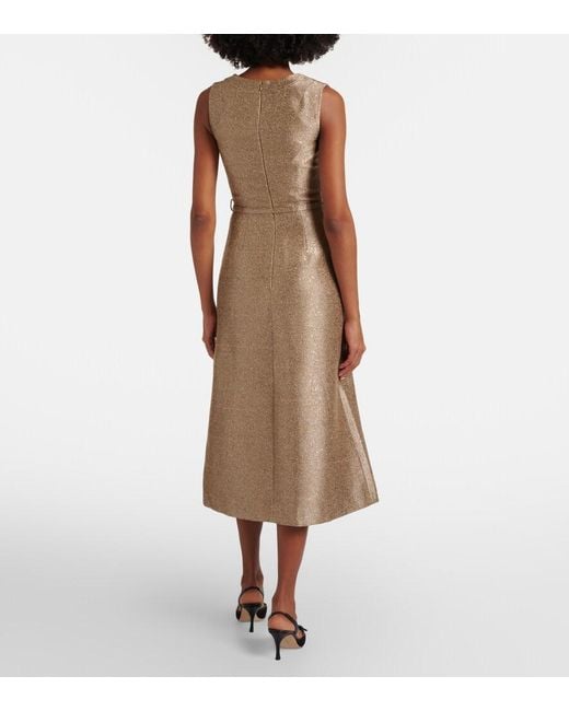 Emilia Wickstead Brown Ciro Sequined Tweed Cocktail Dress