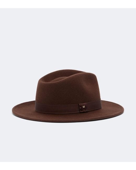 Max Mara Brown Wool And Cashmere Fedora