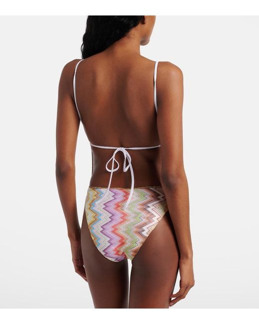 Missoni Pink Zigzag Open-Back Swimsuit