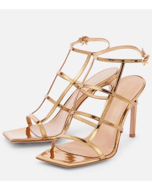 Gianvito Rossi Sandalen Mondry Aus Metallic-Leder