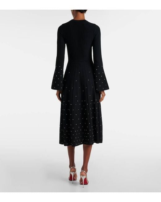 Jonathan Simkhai Black Pruitt Embellished Midi Dress