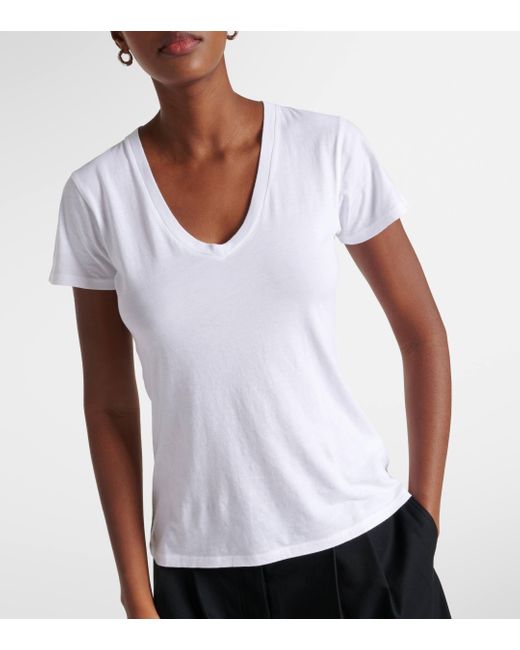 Nili Lotan White Carol Cotton Jersey T-shirt
