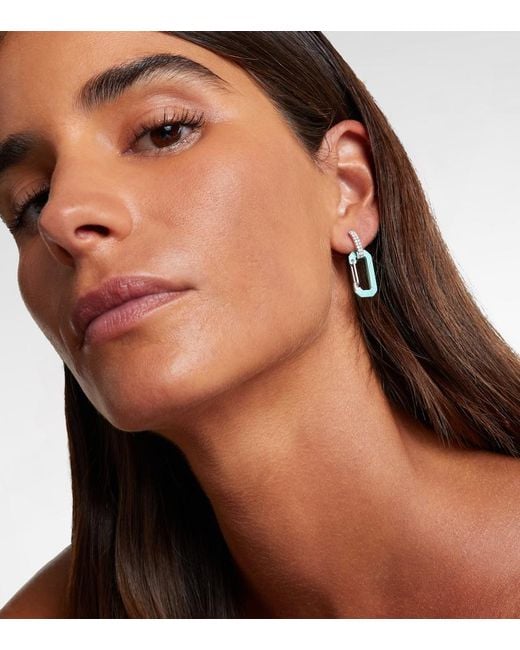 Eera Blue Chiara Small 18Kt Single Earring With Diamonds
