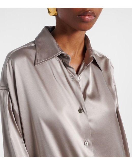 Tom Ford Natural Silk-Blend Satin Shirt