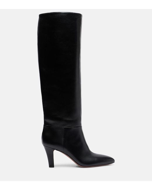 Paris Texas Black Elsa Leather Knee-High Boots