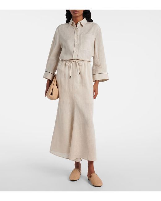 Brunello Cucinelli Natural Slippers Monili Aus Raffiabast