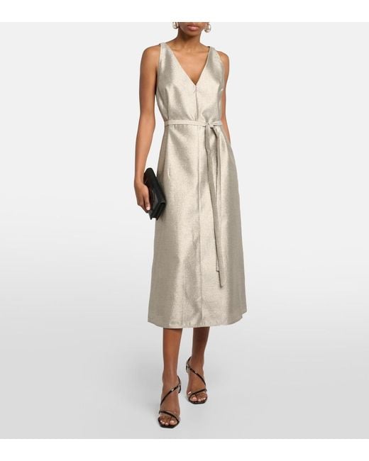 Joseph Desiree Metallic Midi Dress