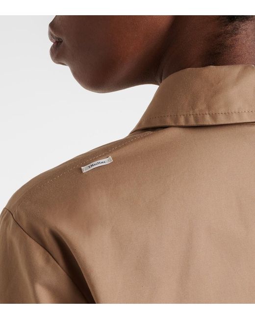 Max Mara Brown Bambola Cotton-Blend Twill Jacket