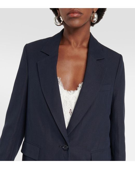 Dorothee Schumacher Blue Colorful Lightness Cotton And Linen Blazer