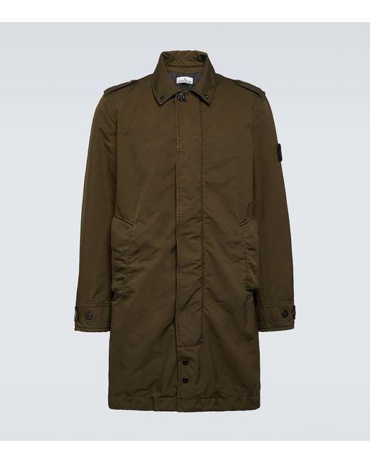 Stone Island Green David-Tc Compass Parka for men