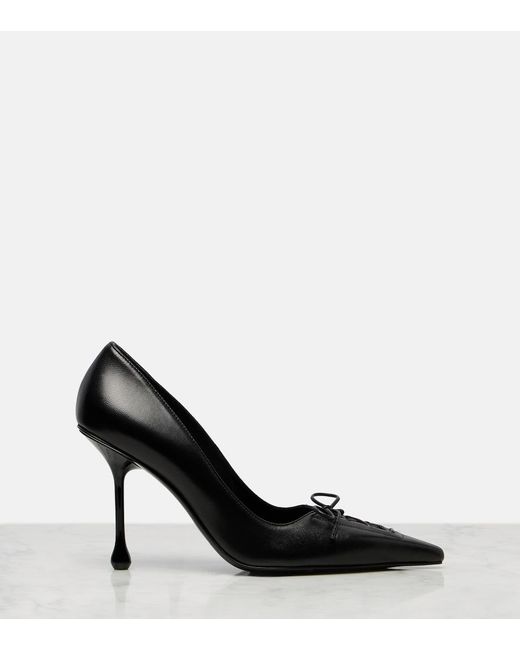 Jimmy Choo Black Scarlett 95 Leather Pumps