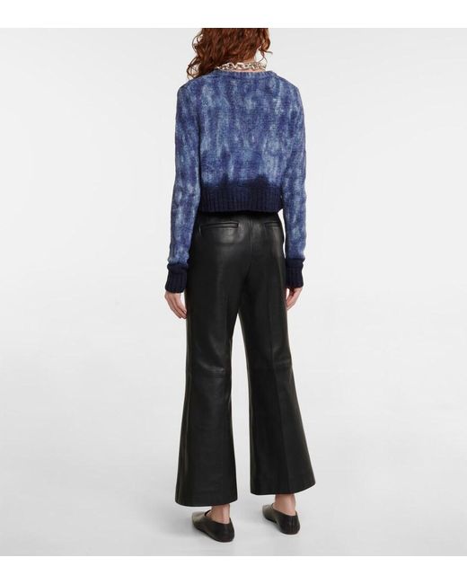 Altuzarra Blue Stiles Tie-dye Silk Cardigan