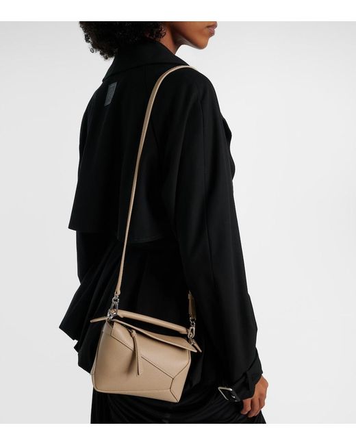 Borsa Puzzle Edge Mini di Loewe in Metallic