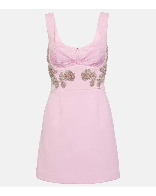Rebecca Vallance Pink Jenna Crystal-embellished Minidress