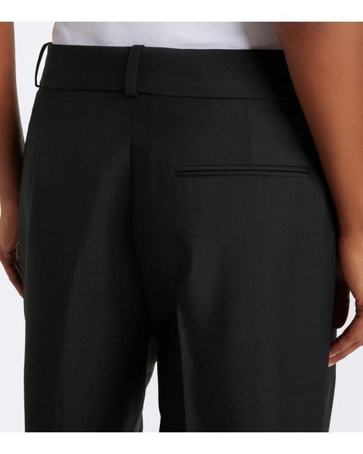 Rohe Black Wool And Mohair Capri Pants