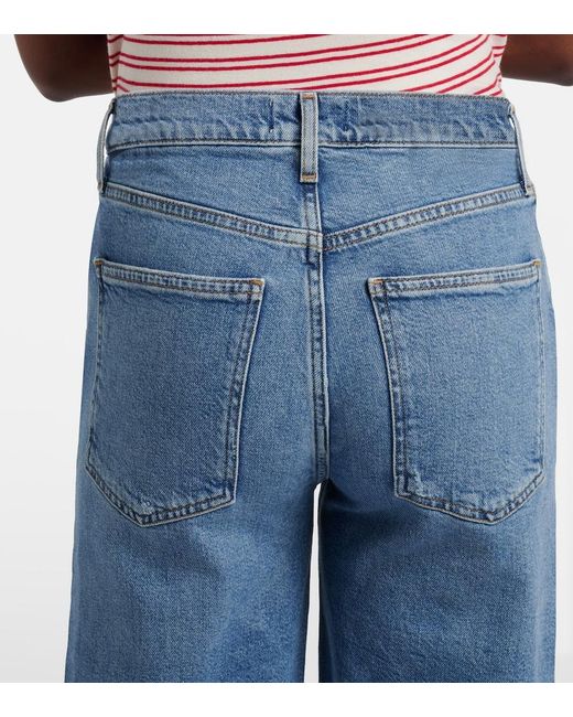 Agolde Blue Harper Straight Jeans