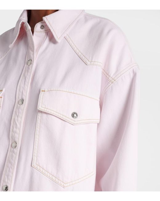 Agolde Pink Lotta Denim Overshirt