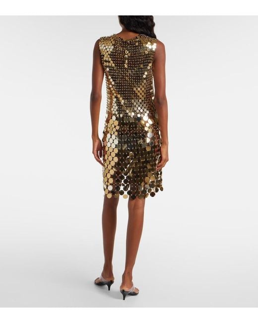 Rabanne Metallic Sparkle Disc Minidress