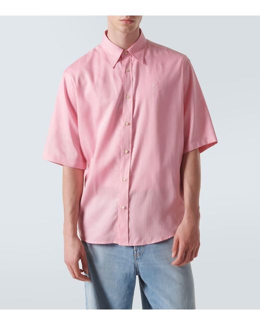 Camicia oversize a righe di Acne in Pink da Uomo