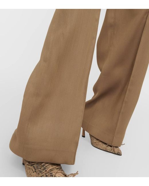 Pantaloni regular Pitmel in misto lana di Acne in Natural
