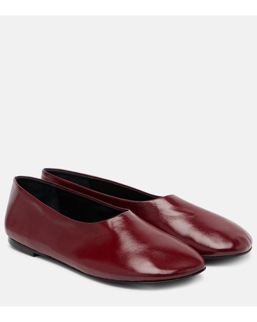 Bailarinas Glove De Piel Proenza Schouler de color Red