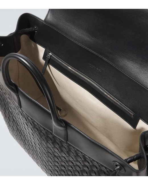 Bottega Veneta Black Andiamo Voyager Large Leather Tote Bag for men