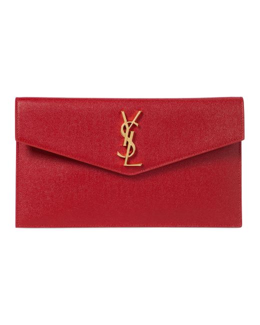 Saint Laurent Red Uptown Wallet On Chain Mini Leather Rouge Eros