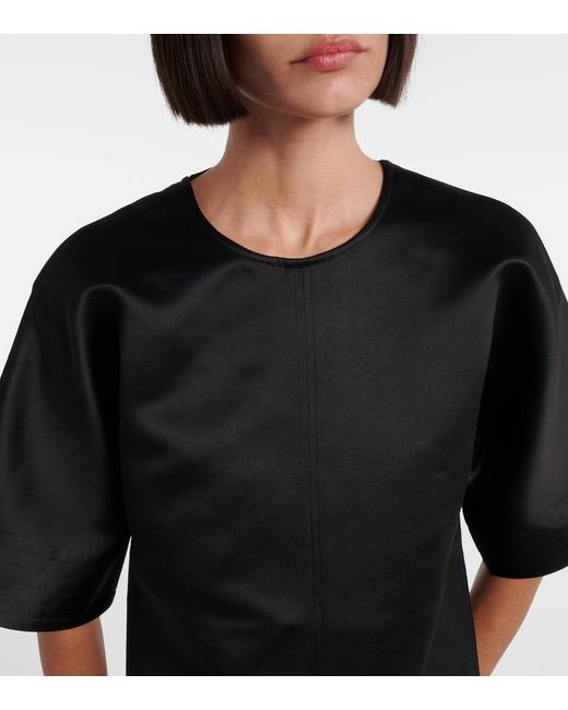 Ganni Black Open-Back Minidress
